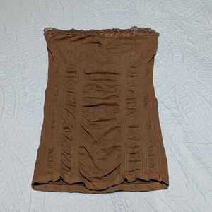 **3/$16 SALE - Brown Strapless Lace Tube Top
